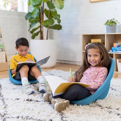 ECR4Kids Leaf Floor Seat, Portable Plastic Kid's Scoop Chair, 6-Piece 5 ECR4Kids Leaf Floor Seat, Portable Plastic Kid's Scoop Chair, 6-Piece - Image 3