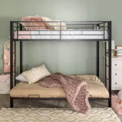 Twin Over Futon Analise Metal Bunk Bed Black - Saracina Home 12 Twin Over Futon Analise Metal Bunk Bed Black - Saracina Home -Child Furniture Shop GUEST 561bd3db cee9 44eb b8a5 0f2ff86da729