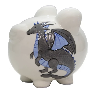 Bank Mythical Dragon Pig Bank - One Bank 7.5 Inches - Save Money - 36916. - Ceramic - White 3 Bank Mythical Dragon Pig Bank - One Bank 7.5 Inches - Save Money - 36916. - Ceramic - White