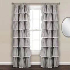 52"x84" Ruffle Window Curtain Panel - Lush Décor -Child Furniture Shop GUEST 5686fda8 c2bc 4e1d 9a3f 1299ed23c31f