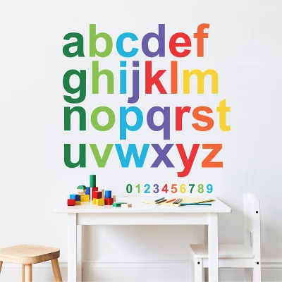 Colorful Lowercase Alphabet Giant Peel And Stick Wall Decals - RoomMates 4 Colorful Lowercase Alphabet Giant Peel And Stick Wall Decals - RoomMates - Image 2