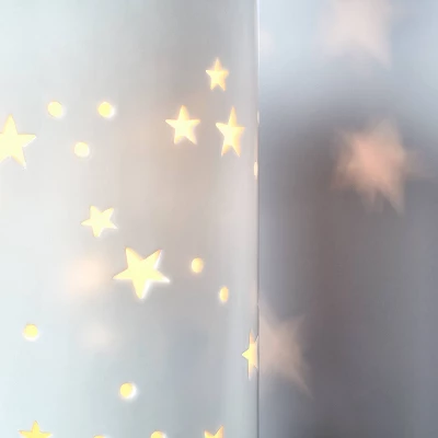 2-in-1 Starry Kids' Table Lamp White - Pillowfort™ 5 2-in-1 Starry Kids' Table Lamp White - Pillowfort™ - Image 3