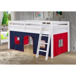 Child Furniture Shop 5 Twin Roxy Junior Loft With Tent - Alaterre Furniture