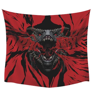 Game Of Thrones Dragon Tapestry Black/Red - RoomMates 3 Game Of Thrones Dragon Tapestry Black/Red - RoomMates