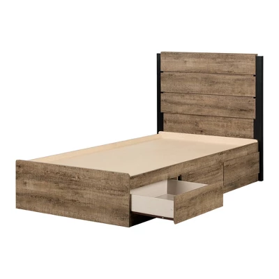 Arlen Mates Bed And Headboard Set Weathered Oak - South Shore 13 Arlen Mates Bed And Headboard Set Weathered Oak - South Shore - Image 11