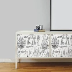 Star Wars Spaceship Blueprints Peel And Stick Wallpaper -RoomMates -Child Furniture Shop GUEST 59cd4cad ad65 4c69 b96f 696f7fb44cc1