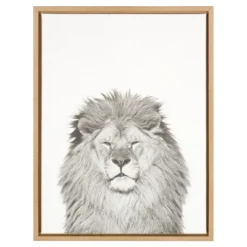 24" X 18" Lion Framed Canvas Art - Uniek -Child Furniture Shop GUEST 5ac8cb59 2b1a 4393 bbc3 288de7b6aa05