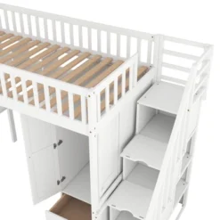 Twin Size Loft Bed With Shelf, Drawers, Desk And Wardrobe - ModernLuxe 21 Twin Size Loft Bed With Shelf, Drawers, Desk And Wardrobe - ModernLuxe -Child Furniture Shop GUEST 5bc4e6b8 e04e 40dd 8302 a29c26860686