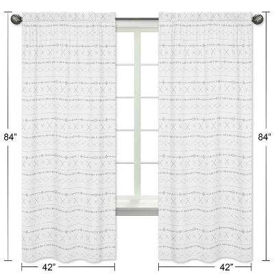 2pc Sweet Jojo Designs Woodland Friends Bohemian Print Window Panel - Sweet Jojo Designs 6 2pc Sweet Jojo Designs Woodland Friends Bohemian Print Window Panel - Sweet Jojo Designs - Image 4