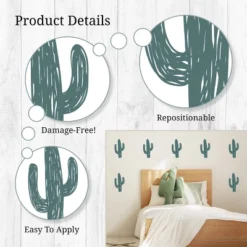 Cactus Wall Decor - Decalcomania -Child Furniture Shop GUEST 6067b644 824c 4e75 b171 62c8682f0564