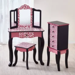 Fashion Leopard Prints Gisele Play Wooden Vanity Set Pink / Black - Teamson Kids 19 Fashion Leopard Prints Gisele Play Wooden Vanity Set Pink / Black - Teamson Kids -Child Furniture Shop GUEST 60c46ba1 a0bd 4986 b9f6 280ceddaa470