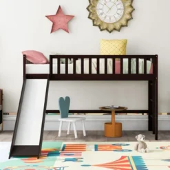 Twin Size Loft Bed With Ladder And Slide-ModernLuxe -Child Furniture Shop GUEST 656c344c 6079 4d92 a960 6a688aa602c0