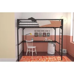 Twin Max Metal Loft Bed With Desk Black - Room & Joy -Child Furniture Shop GUEST 65ad38e0 140c 4575 a404 a2d83f5e8f4c