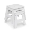 Melissa & Doug Wooden Stools - Set Of 2 - White -Child Furniture Shop GUEST 6614110c c8a6 4f58 9c67 3151aacd15ee