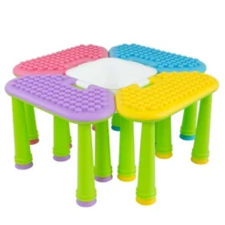 UNiPLAY Indoor/Outdoor Toddler Activity Table Set With 25 Piece Building Blocks -Child Furniture Shop GUEST 6720ea7d 2dc1 4c76 9bbc 3e1249a7d70b