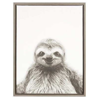 24" X 18" Sloth Framed Canvas Art - Uniek 5 24" X 18" Sloth Framed Canvas Art - Uniek - Image 3