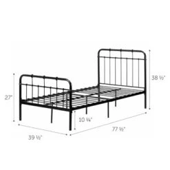 Vito Metal Complete Bed Pure Black - South Shore -Child Furniture Shop GUEST 69297d18 e824 49f6 b159 de284ec1880b
