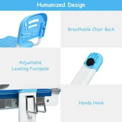 Costway Height Adjustable Kids Desk Chair Set Study Drawing W/Lamp & Bookstand -Child Furniture Shop GUEST 6a23099f dc23 4a4f a711 c081eff4fd84