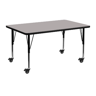 Emma And Oliver Mobile 24x48 Rectangle HP Laminate Preschool Activity Table 7 Emma And Oliver Mobile 24x48 Rectangle HP Laminate Preschool Activity Table - Image 5