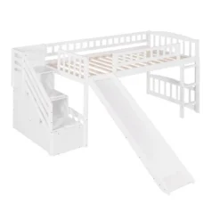 Twin Size Loft Bed With Two Drawers And Slides - ModernLuxe -Child Furniture Shop GUEST 6abb125b ec63 4bce a6f6 e8483e762de3