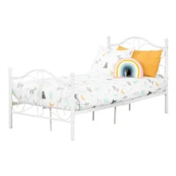 Twin Country Poetry Complete Metal Platform Bed White - South Shore -Child Furniture Shop GUEST 6b029767 fb02 4e00 ac13 d1e53d8ecbe4