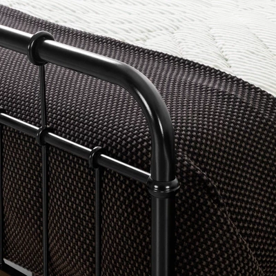 Twin Hankel Metal Platform Bed With Headboard And Footboard Pure Black - South Shore 5 Twin Hankel Metal Platform Bed With Headboard And Footboard Pure Black - South Shore - Image 3