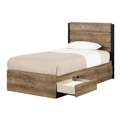 Arlen Mates Bed And Headboard Set Weathered Oak - South Shore 12 Arlen Mates Bed And Headboard Set Weathered Oak - South Shore - Image 10