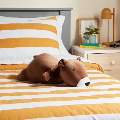 Bear Weighted Plush Kids' Throw Pillow Brown - Pillowfort™ 3 Bear Weighted Plush Kids' Throw Pillow Brown - Pillowfort™