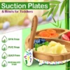 NutriChef Sparkle Bamboo Dinnerware Set With Silicone Suction For Kids -Child Furniture Shop GUEST 70f2788d 094c 497f b95c dded93d6de71