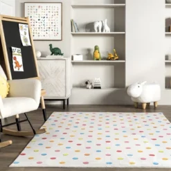 NuLOOM Ilse Colorful Dots Machine Washable Kids Area Rug -Child Furniture Shop GUEST 74f168d9 54fc 43c5 8346 a862ca67f361