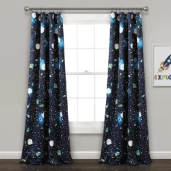Universe Room Darkening Window Curtain Panels Navy - Lush Décor -Child Furniture Shop GUEST 7607c40a 864a 42e5 9e24 0a98ad19b912