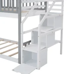 House Shape Twin-Over-Twin Double Bunk Bed With Storage Stairs - ModernLuxe 18 House Shape Twin-Over-Twin Double Bunk Bed With Storage Stairs - ModernLuxe -Child Furniture Shop GUEST 76bd7751 2580 46f3 8a51 4c43eceda82d
