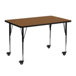 Flash Furniture Mobile 24''W X 48''L Rectangular HP Laminate Activity Table - Standard Height Adjustable Legs -Child Furniture Shop GUEST 776190cf bcd8 44b0 a199 459bd4cd41c5
