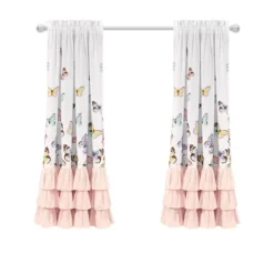 2pc Flutter Butterfly Window Curtain Set Pink - Lush Décor 11 2pc Flutter Butterfly Window Curtain Set Pink - Lush Décor -Child Furniture Shop GUEST 7d0df101 7c22 45de 9c13 35be28f9468a