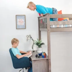 Max & Lily Twin High Loft Bed With Bookcase And Desk -Child Furniture Shop GUEST 7d15dd17 110f 41d1 a332 c69a55782993