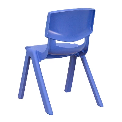 Emma And Oliver 4 Pack Plastic Stack School Chair With 12" Seat Height - Kids Chair 8 Emma And Oliver 4 Pack Plastic Stack School Chair With 12" Seat Height - Kids Chair - Image 6