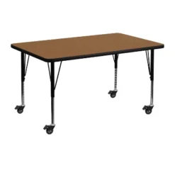 Flash Furniture Mobile 30''W X 48''L Rectangular Thermal Laminate Activity Table - Height Adjustable Short Legs -Child Furniture Shop GUEST 80c29339 9053 447c b285 1c1e04dcd0f4