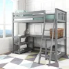 Max & Lily Twin-Size High Loft Bed With Wraparound Desk & Shelves -Child Furniture Shop GUEST 81a5b952 f5e3 441c a57e 70f20d746741