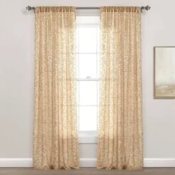 52"x84" Ballgown Glam Sparkle Sequins Window Curtain Panel - Lush Décor -Child Furniture Shop GUEST 8300e126 dfd2 4688 ae28 b0c19b7b4a7a