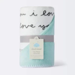 Plush Baby Blanket - I Love You Script - Cloud Island™ -Child Furniture Shop GUEST 8436a8d5 53a9 4012 92ba 2dc4c8cf72cc