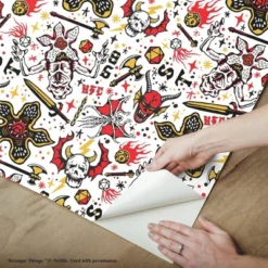 Stranger Things Hellfire Club Peel And Stick Wallpaper - RoomMates -Child Furniture Shop GUEST 853e9757 1bd8 4bc8 9eea 76f73f06b3ff