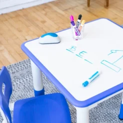 ECR4Kids Square Resin Dry-Erase Adjustable Activity Table With 2 Chairs (3-Piece Set) -Child Furniture Shop GUEST 85784246 5dbf 4861 b4e0 4d2883d935b4