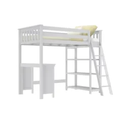Max & Lily Twin High Loft Bed With Bookcase And Desk -Child Furniture Shop GUEST 8687693c 6518 4525 8d91 5e15854b1d8d