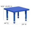 Flash Furniture 24" Square Plastic Height Adjustable Activity Table Set With 4 Chairs 1 Flash Furniture 24" Square Plastic Height Adjustable Activity Table Set With 4 Chairs -Child Furniture Shop GUEST 8c41eb85 258f 4c88 8f19 333209179b5e 1
