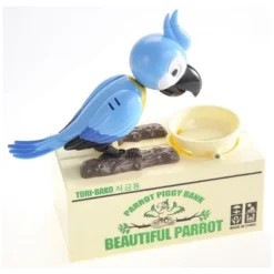 Insten Parrot Piggy Bank Robotic Coin Munching Toy Money Box, Blue, 6.6x6.5 Inches -Child Furniture Shop GUEST 9122f83d 1ef2 4460 a78c d11b5f31f1d1