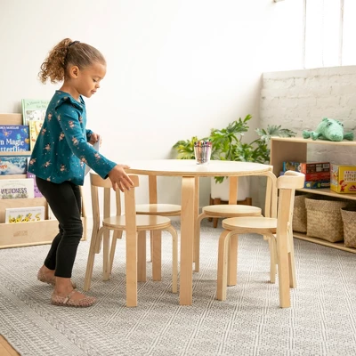 ECR4Kids Bentwood Table And Curved Back Chair Set, Kids Wood Furniture 7 ECR4Kids Bentwood Table And Curved Back Chair Set, Kids Wood Furniture - Image 5