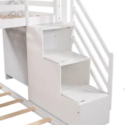 Twin Over Full Bunk Bed With Staircase, Shelves And House Roof-ModernLuxe -Child Furniture Shop GUEST 936652ca 5653 4294 b4c5 c9ffc1e6a5f6
