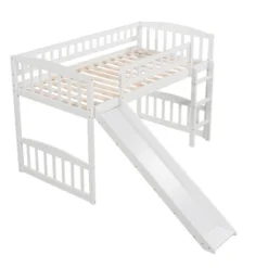 Twin Size Loft Bed With Slide And Ladder - ModernLuxe -Child Furniture Shop GUEST 9497fc59 b27a 4022 a5b0 e550ba09c427