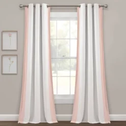 40"x84" Kids' Block Border 100% Lined Grommet Blackout Single Window Curtain Panel - Lush Décor -Child Furniture Shop GUEST 94af23bb 1423 4920 89ef 0eef571dd944