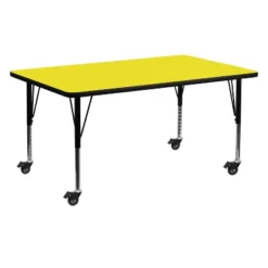 Emma And Oliver Mobile 24x60 Rectangle HP Laminate Preschool Activity Table -Child Furniture Shop GUEST 95112337 3f56 4979 ae3a feddbaba7166